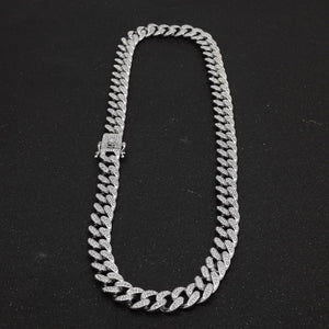 cuban link chain, silver cuban link chain, mens jewelry, diamond cuban link chain